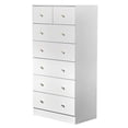 thumbnail image 6 of Hassch White Wood Dresser for Bedroom, 51.6" Tall Chest of Drawers with Metal Handles, Vertical Closet Storage Organizers with 7 Drawers, for Bedroom Living Room Hallway, 6 of 7