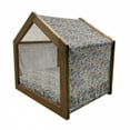 thumbnail image 2 of Bohemian Pet House, Geometric Pattern Ornamental Floral Folk Art Abstract, Outdoor & Indoor Portable Dog Kennel with Pillow and Cover, 5 Sizes, Multicolor, by Ambesonne, 2 of 5