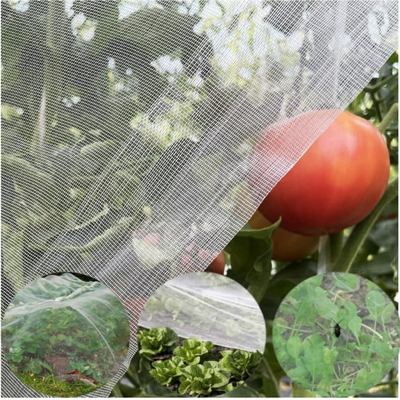Garden Mesh Netting 8 x 10ft Plants Covers Ultra Fine Bug Netting Keep Trees Vegetables Fruits from Cicada Mosquito Netting for Patio Crops Flowers Protection Cicada Insect Net (White)
