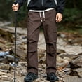 thumbnail image 6 of GZMOALH Men's Nylon Cargo Pants, Water Repellent Multi Pocket Hiking Trousers with Drawstring Waist for Outdoor Travel, 6 of 6