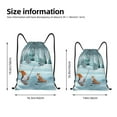 thumbnail image 2 of Kdxio Gnome And Red Fox Fishing Print Drawstring Backpack Bag,Waterproof Draw String Back Sack, Gym Drawstring Bags Swim Bag For Unisex, 2 of 5