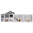 thumbnail image 2 of 113.5" Large Wooden Chicken Coop Outdoor Hen House with Run, Waterproof Roof & Nesting Box,Ramp & Perch for 2–4 Chickens, 2 of 13
