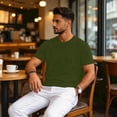 thumbnail image 6 of IAJDKMEK True Classic Tees Men's Short Sleeve T-Shirt - Breathable Stretchy Base Layer for Fitness Training, Mens Casual Shirts Summer Tops for Men Lightweight,Army Green L, 6 of 7