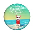 thumbnail image 4 of Spare Tire Cover, French Bulldog Surfing Wheel Cover Tire Covers For Trailers Car Truck Camper Universal Tire Covering Fits Diameter14"-17", 4 of 4