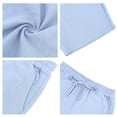 thumbnail image 6 of GrmtClth Linen Shorts for Men Casual Elastic Waist Drawstring Shorts Loose Fit Summer Vacation Beach Shorts Lightweight Stretch Outdoor Beach Wear with Pockets Light Blue S, 6 of 7
