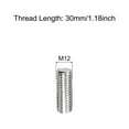 thumbnail image 2 of Unique Bargains Fully Threaded Rod M12 x 30mm 1.75mm Thread Pitch 304 Stainless Steel Right Hand Threaded Rods Bar Studs 5 Pack, 2 of 4