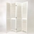 Riviera Adjustable Shutter Room Divider 84 Inch White