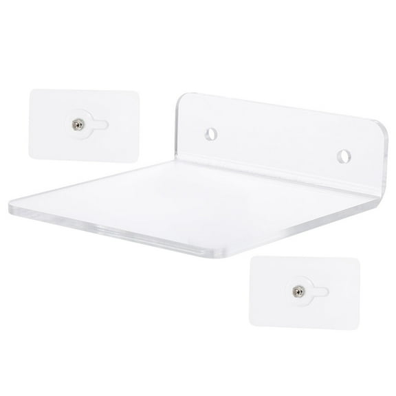 Koolleo Punch-free Floating Shelf Transparent Acrylic Storage Shelf Wall-mounted Display Rack