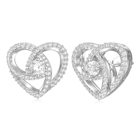 2.10Ct Round Cut Diamond Stud Earring in 925 Sterling Silver - Valentines Day Gift For Her