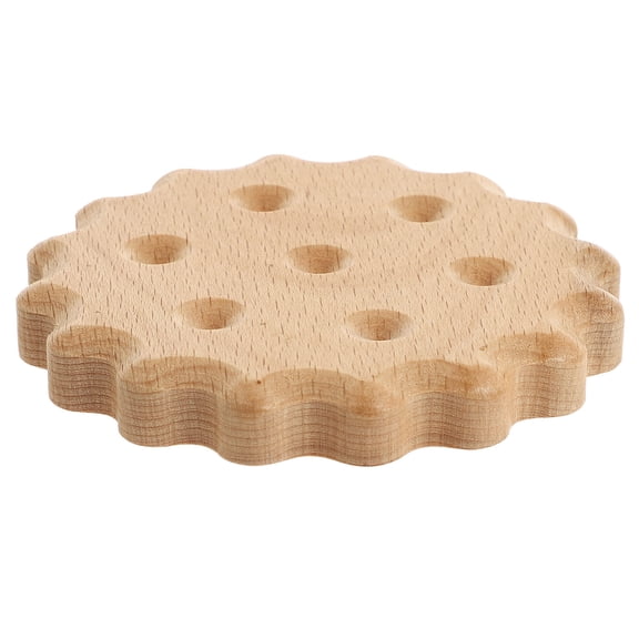 ORDDIART 1Pc Multifunctional Solid Wood Coaster Wooden Cup Pad for Hot Drinks