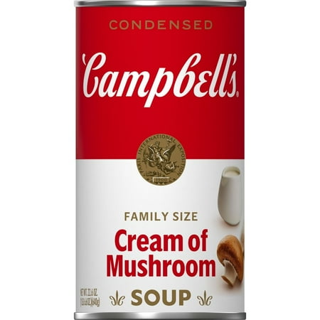 Campbells Condensed Cream of Mushroom Soup Family Size Can 22.6 oz – Pack of 3