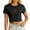 Black, variant on Womens T-Shirts Casual Daily Printed Pattern Cropped Tee Shirts Cute Star Print Short Sleeve Summer Trendy Street Style Fashion T Shirts