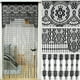 thumbnail image 5 of Cortina YaoYue con cordón de macramé, 90 x 200 cm, color negro, 2 unidades, 5 of 6