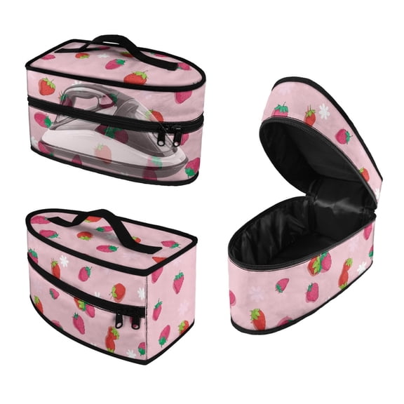 HELLHERO Strawberry Delight Handheld Travel Iron Case Universal for Most Iron Compatible with Most Iron Christmas Gift, Bag Only