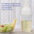 thumbnail image 6 of GIXUSIL White Salad Dressing Bottles,6.7x2.2In Easy Grips Salad Dressing Shaker Dispenser for Home,Homemade Condiment Bottle with Measure, 6 of 6