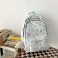 thumbnail image 1 of Mochila de estilo universitario con estampado de dibujos animados, suave, de gran capacidad, para mujer, con grafiti para estudiantes, 1 of 6