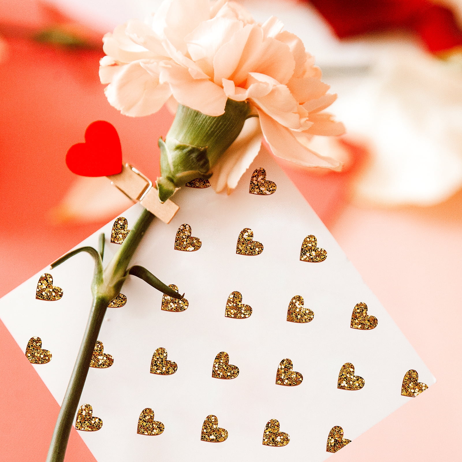 Recollections Glitter Heart Cardstock Paper, 12" x 12", 24 Pack