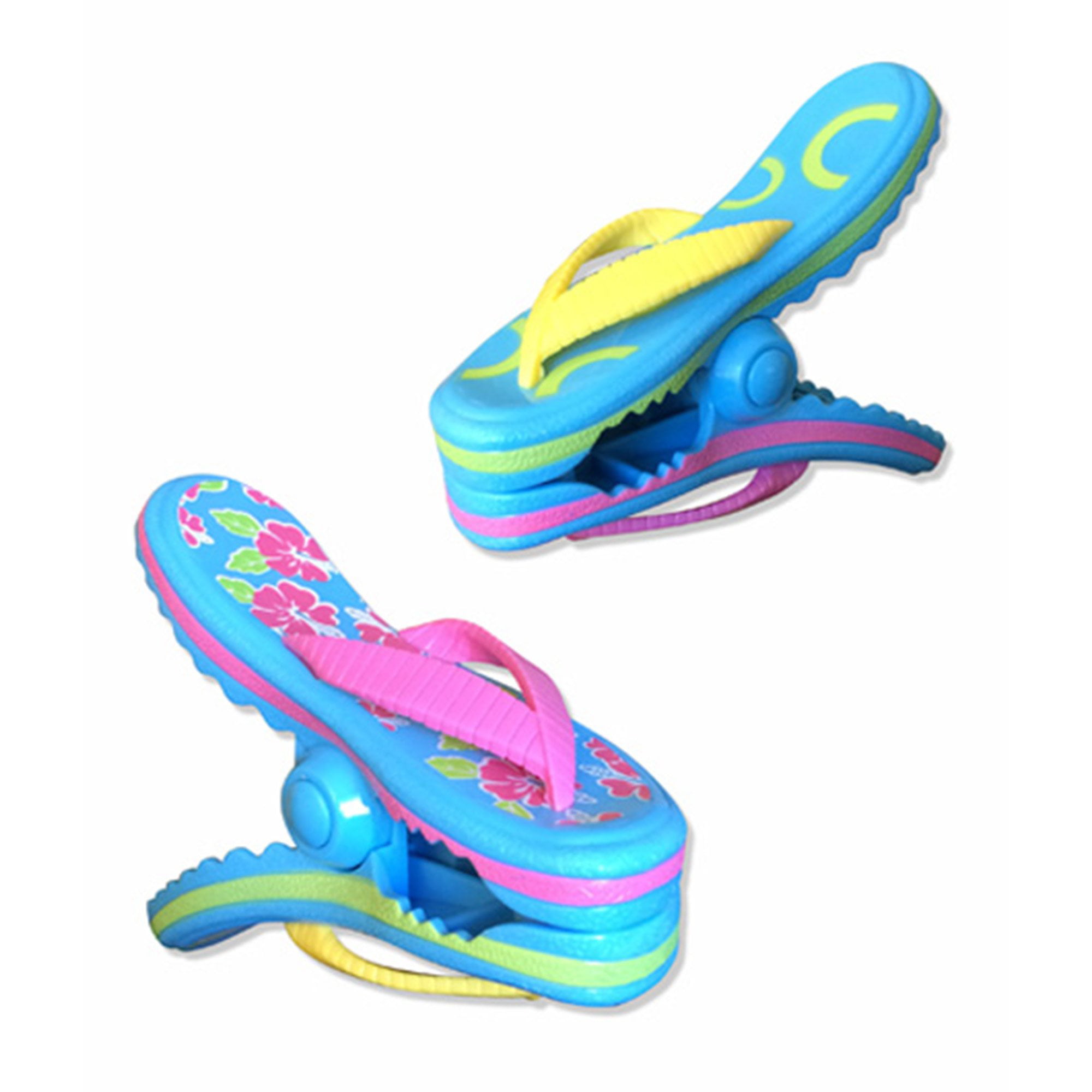 Flip Flop Boca Clips Beach Towel Holders Clips Set Of Two Beach Patio Or Pool Ac 