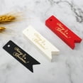 thumbnail image 5 of Etiquetas de regalo de Feliz Navidad, cajas de galletas de caramelo de oro bronceado, etiquetas colgantes, embalaje para fiesta de Navidad, suministros de bricolaje, Navidad Noel, 7 x 2 cm, 50 piezas, 5 of 5