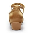 thumbnail image 5 of Wedges Sandals for Women Trendy Lightweight Wide Width Low Heels Womens House Shoes Memory Foam Ankle Buckle Studded Fashion Sandals for Summer, 5 of 9