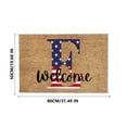 thumbnail image 2 of Qocolhg 4th of July Patriotic Alphabet Front Door Mat, Independence Day Decoration Non Slip 26 Letter Welcome Doormat for Indoor Entrance, Memorial Day Floor Rugs for Home, 16x24 inch Clearance, 2 of 5