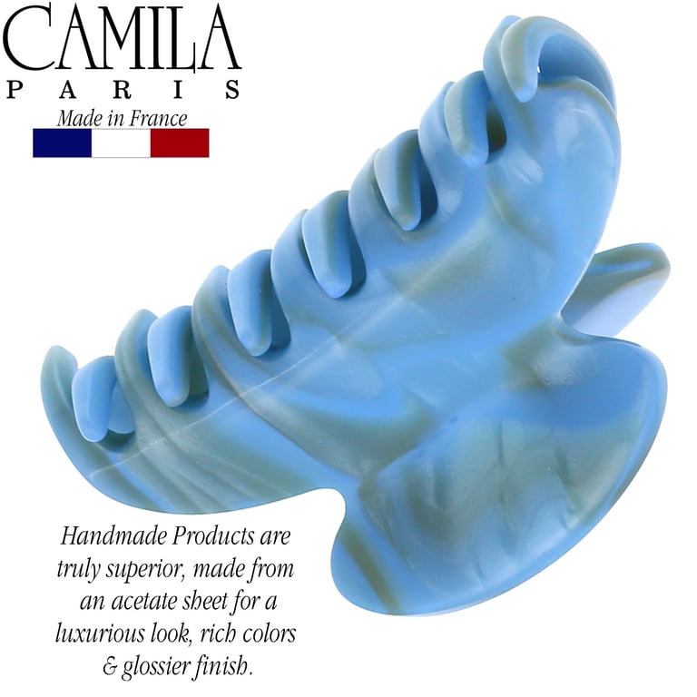 Hair Claw Clips Small Blue Durable Strong Hold French Handmade Hair Accessory Amazon.com : Camila Paris CP3063 French Hair Clip for Women  main image 3