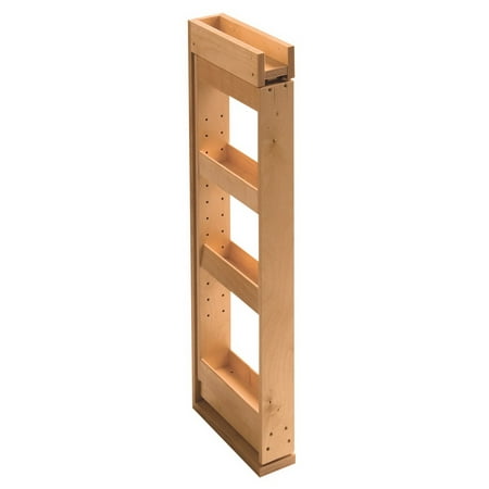 Hardware Resources Wfpo642 42" Tall 6" Wide Base Filler Pull Out Organizer - Natural