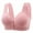Rose Gold-a, variant on Everyday Bras for Women Front Button Support Floral Print Wirefree Classic Bras Thick Strap Comfy Breathable Front Closure Bras for Women Plus Size Rose Gold-a 36