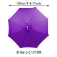thumbnail image 2 of 8 Ribs Umbrella Replacement 10ft Patio Umbrella Replacement Cloth Outdoor Garden Parasol Replacement Fabric, 2 of 7