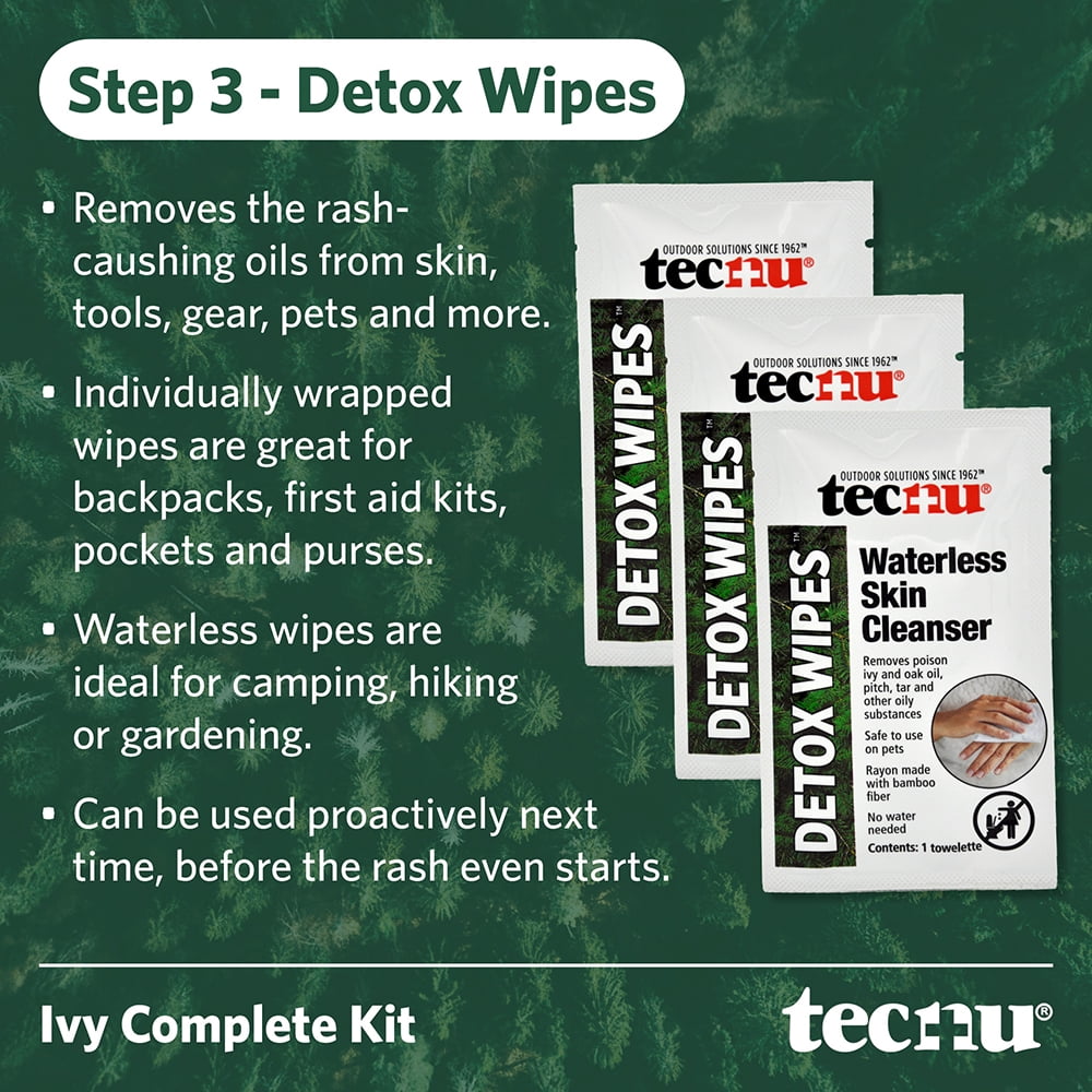 (3 pack) Tecnu Ivy Complete Kit, Poison Ivy Kit with Poison Ivy Scrub, Itch & Pain Relief Gel & Detox Wipes
