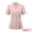 Pink, variant on DARING DIVA Women's Button Down Short Sleeve 2026 Summer Pleated Front Blouse S Pink