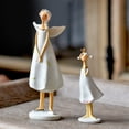 thumbnail image 4 of Decoración del hogar, decoración de habitaciones, decoración de paredes, ángel e hija, figura de resina, estatua, decoración, pequeños adornos, regalo, decoraciones de ángel de resina, 4 of 6