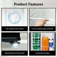 thumbnail image 3 of Igloo 2.6 cu ft Mini Refrigerator, Single Door Mini Fridge With Freezer and 2 Shelves, Black, 3 of 7
