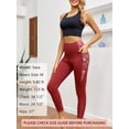 thumbnail image 4 of As Rose Rich Women Workout Leggings 2 Side Pockets 7/8 Length Yoga Pants Swim Tights, S, 4 of 9