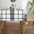 thumbnail image 3 of Rectangle Table Cloth, MacFarlane Tartan Black White Plaid Resistant Washable Tablecloth Decorative Table Cover for Dining, Indoor and Outdoor, 3 of 6