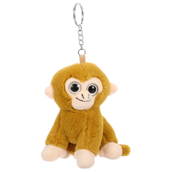 HEANUJJ Key Chain Pendant Plush Monkey Shape Light Brown for Girls 1Pcs