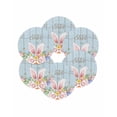 thumbnail image 7 of 13 Inch Round Placemats Set of 6, Easter Non Slip Heat Insulation PP Table Mats, Spring Eggs Rabbit Ear Flowers Wooden Grain Washable Place Mats for Kitchen Dining Party Table Decor, 7 of 7