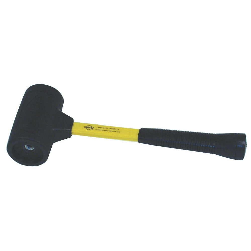 Nupla Impax Soft Face Dead Blow Hammers, 2 lb Head, 2 in Dia., Yellow
