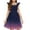 Gradient Blue, variant on Girl's Short Sleeve Dress Ruffle Off Shoulder Knee Length Tulle Cute Pink Princess Dresses