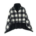 thumbnail image 5 of yotijay Poncho Blanket Cozy for Women for Home Bed Gift for Grandma Black 100x140cm, 5 of 9