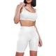 thumbnail image 5 of Leggings Fitness Sport Stretch Short Pants Mujer Pantalones de yoga, Blanco, M Yuarrent AP002149-10, 5 of 7