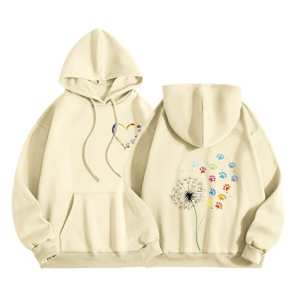 FamilyThread Womens Fashion Long Sleeve Hoodies Sweatshirts Cute Graphic Casual Pullover Sweaters Warm Clothes