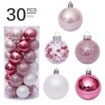 thumbnail image 2 of 30PCS Hand-Painted Christmas Ball Ornaments - 6CM (2.36") Shatterproof Hanging Balls for Xmas Tree & Holiday Decor, 2 of 9