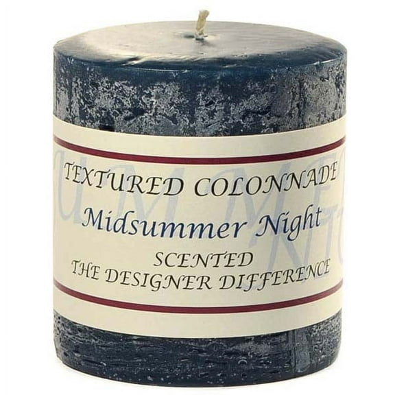6 Pcs, Textured 3x3 Midsummer Night Pillar Candles 3 in. diameterx3.25 in. tall