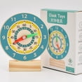 thumbnail image 1 of Toddmomy Kids Clock Toy Bright Color Time Recognition For Learning 1Set, 1 of 8