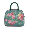 thumbnail image 2 of Lunch Bag Lunch Box for Women Reusable Insulated Lunch Cooler Bags,Large Capacity for Work Travel Picnic,Water-Resistant Pioneer Colorful Floral Lunch Tote Bag Gifts for Woman Mom Dark-green, 2 of 6