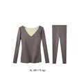 thumbnail image 3 of Qarigey Ropa interior térmica gruesa para mujer de invierno frío, pijama adelgazante de manga larga, conjunto cálido para mantener el calor, Prendas para la parte del cuerpo Gris XL Qarigey AP013679-02, 3 of 6