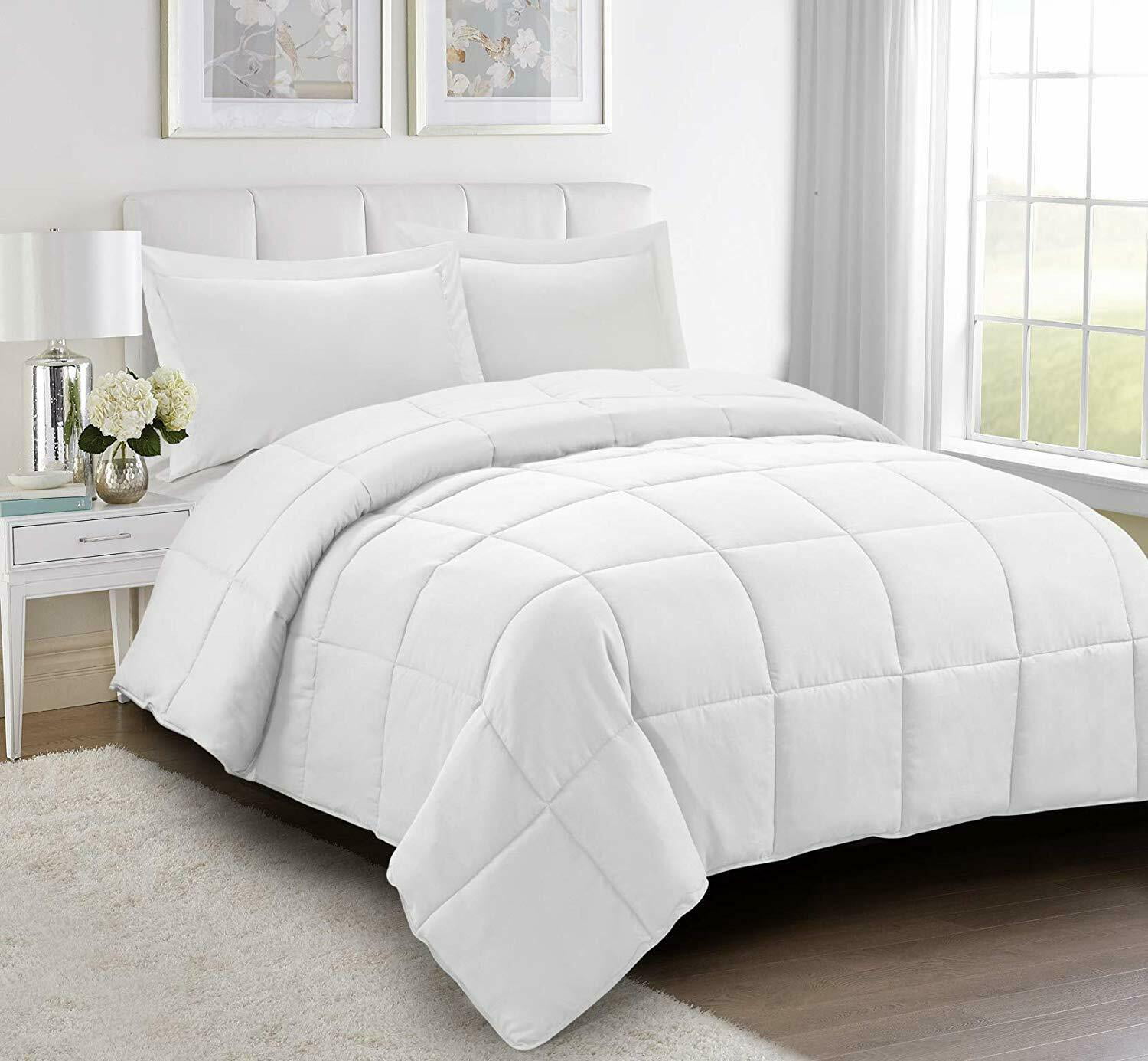 Details about   HIG All Season Reversible Down Alternative Comforter Set 3 Pieces with Shams 