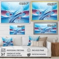 thumbnail image 5 of Designart "Fractal Fusion Blue and White Symphony I" Extra Large Abstract Framed Wall Art - Modern Blue Abstract Fractal Hallway Framed Wall Art Decor, 5 of 7