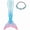 Light Blue Star, variant on Mermaid Tail Bathing Suit Swimsuit for Kids, Girls,Teen and Women for Swimming No Fin included
